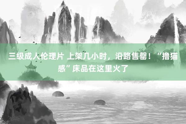 三级成人伦理片 上架几小时，沿路售罄！“撸猫感”床品在这里火了