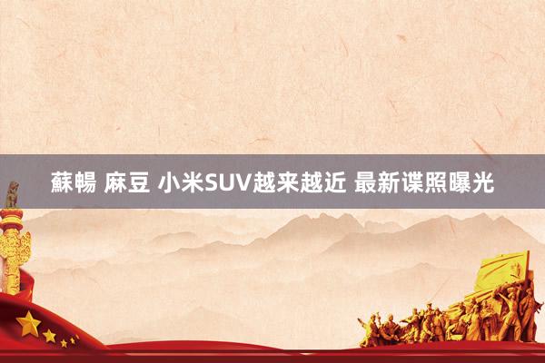 蘇暢 麻豆 小米SUV越来越近 最新谍照曝光