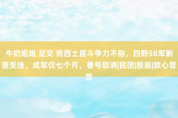 牛奶姐姐 足交 宛西土匪斗争力不俗，四野58军剿匪受挫，成军仅七个月，番号取消|民团|股匪|放心营